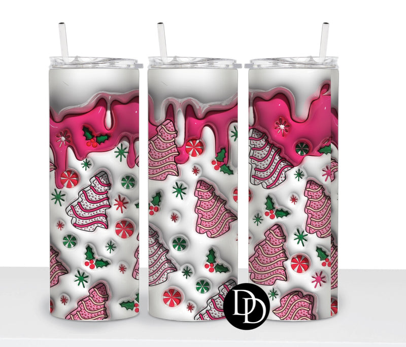 Pink Christmas Tree Snack *Sublimation Print Transfer*
