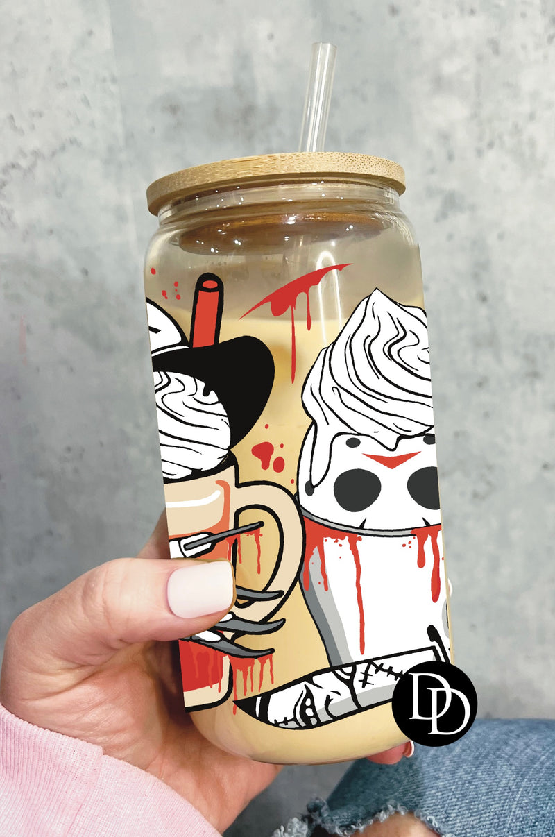 Horror Coffee UV DTF Cup Wrap