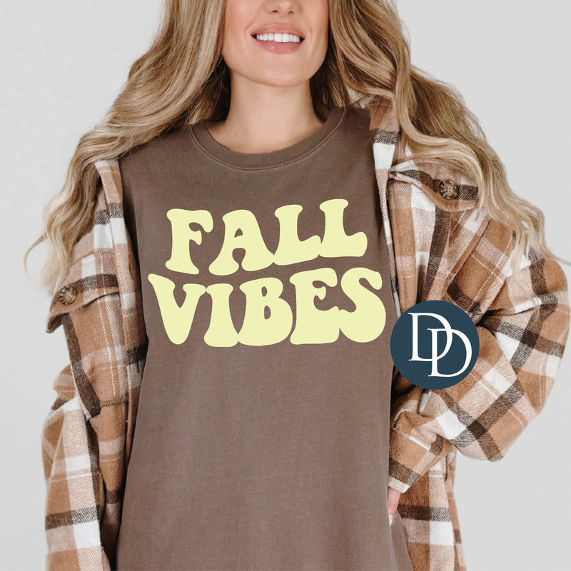 Fall Vibes (Cream Ink) *Screen Print Transfer*