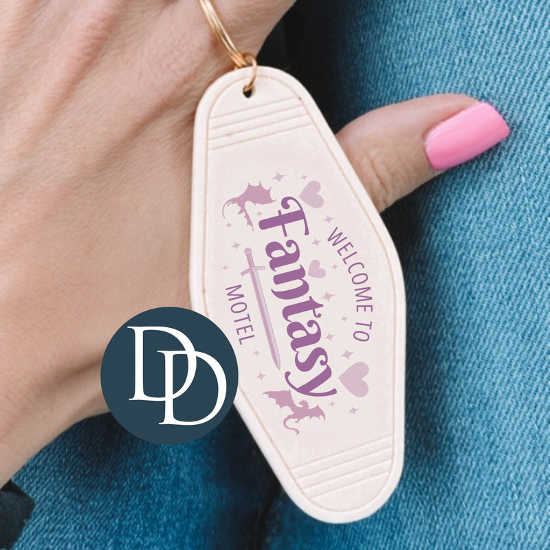 Fantasy Motel *Motel Keychain UV DTF Decal*