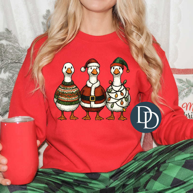 Festive Christmas Geese *DTF Transfer*