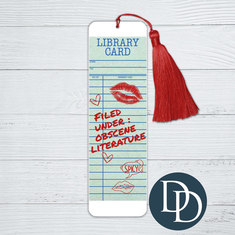 Filed Under Obscene Literature *UV DTF Bookmark Decal*