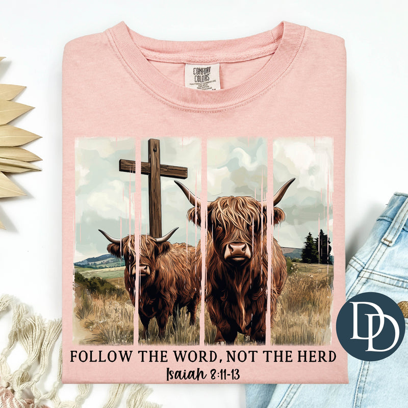 Follow The Word Highland Cow Panels *DTF Transfer*