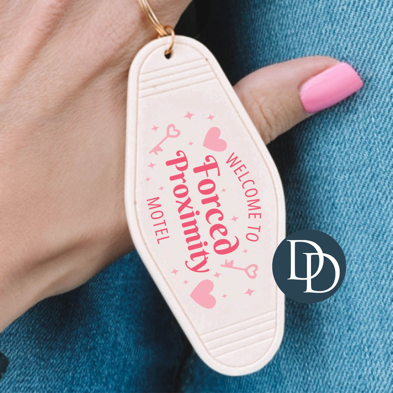 Forced Proximity Motel *Motel Keychain UV DTF Decal*