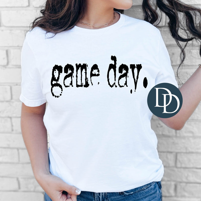 Game Day Type (Black Ink) - NOT RESTOCKING - *Screen Print Transfer*