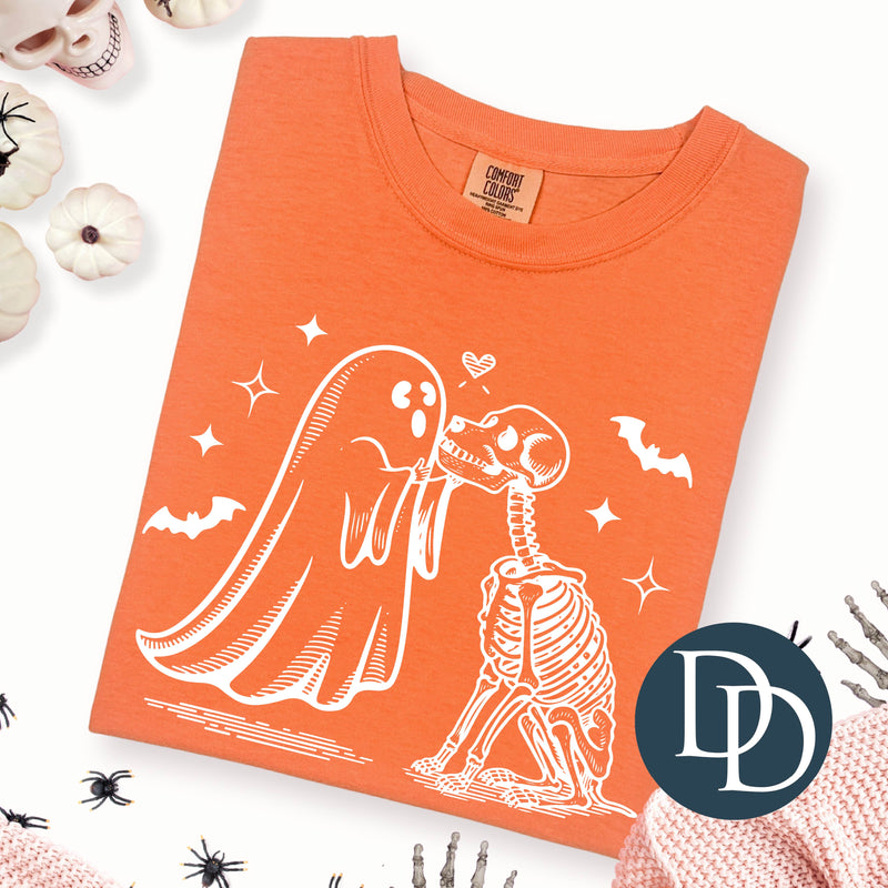 Ghost And Dog (White Ink) *Screen Print Transfer*