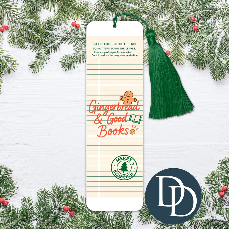 Gingerbread And Good Books *UV DTF Bookmark Decal*