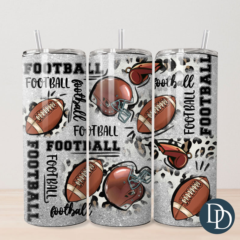 Glitter Football Tumbler Print *Sublimation Print Transfer*