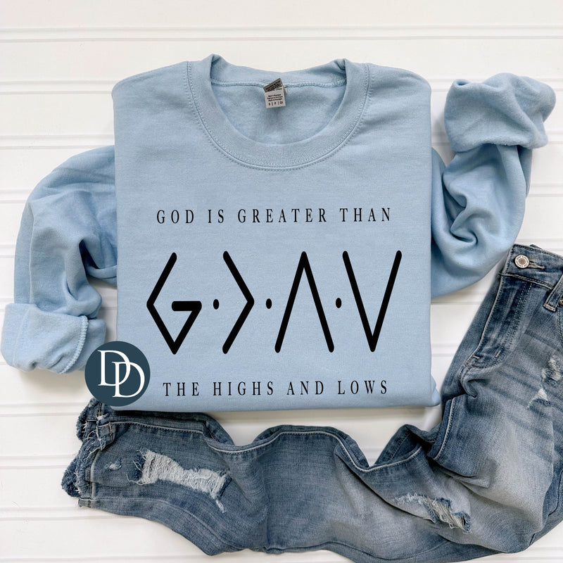 God Is Greater (Black Ink) *Screen Print Transfer*