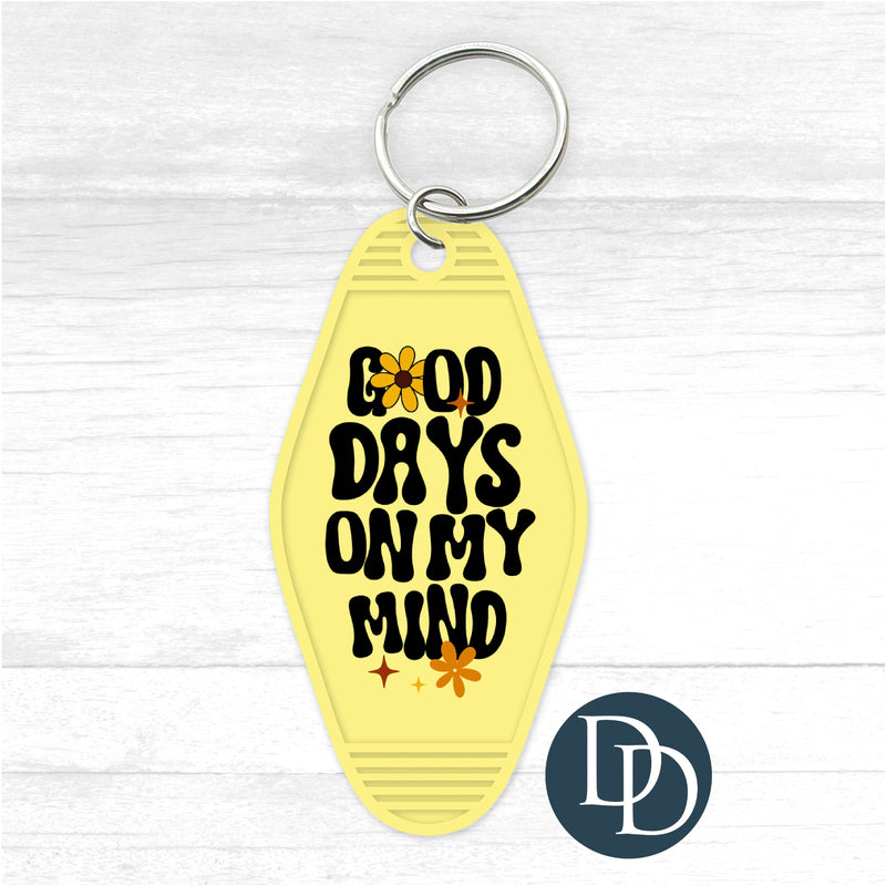 Good Days On My Mind Motel Keychain UV DTF Decal