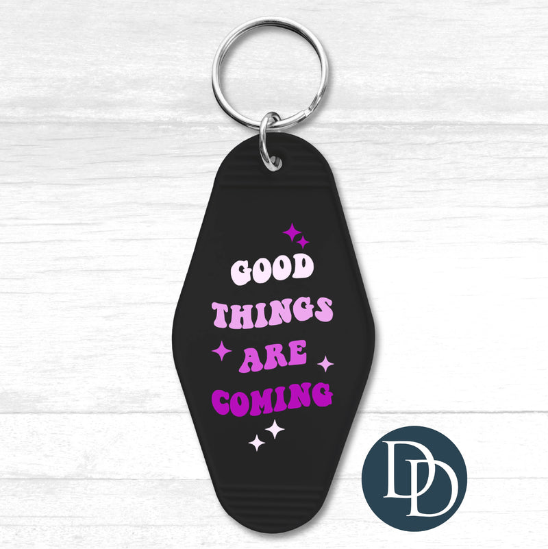 Good Things Are Coming Motel Keychain UV DTF Decal