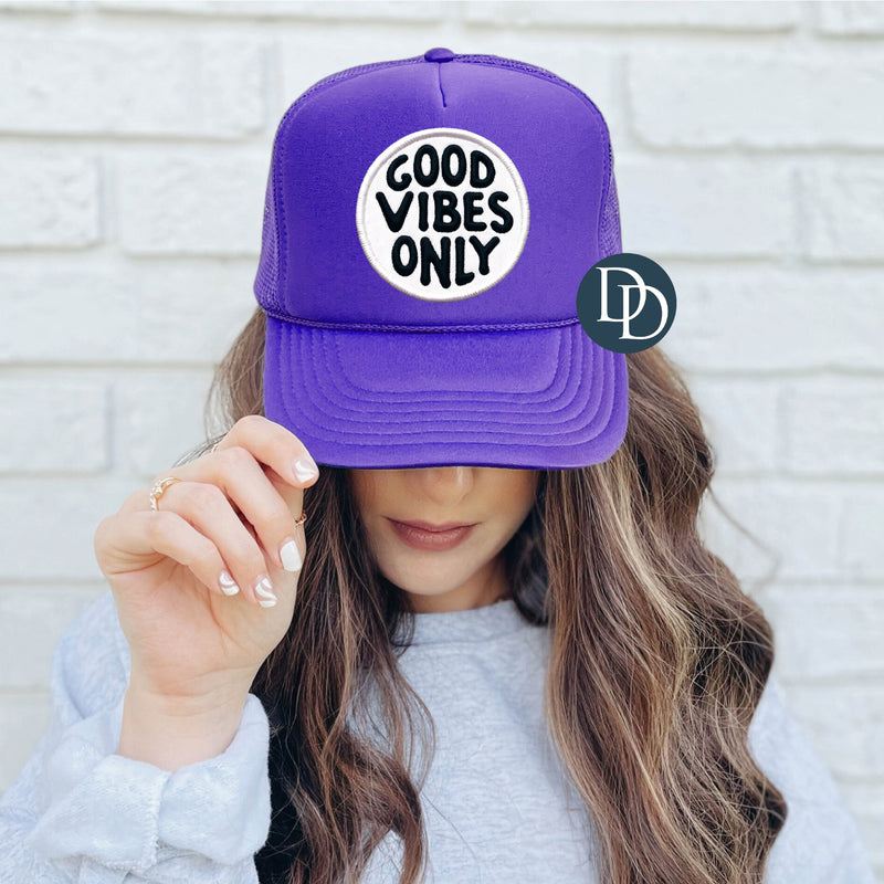 Good Vibes Only Faux Patch *DTF TRANSFER*