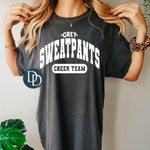 OVERSIZED Grey Sweatpants Cheer Team (White Ink) *Screen Print Transfer*