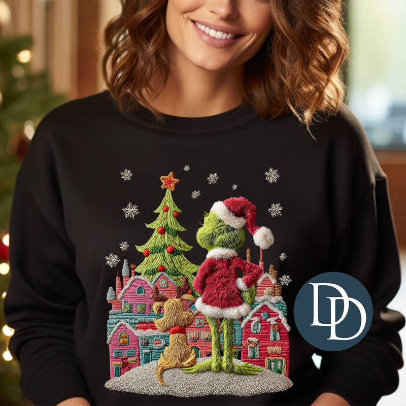 OVERSIZED Grnch Max Wville Faux Yarn *DTF Transfer*