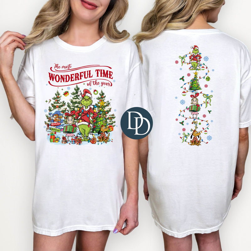 OVERSIZED Grnch Most Wonderful Time Front And Back *DTF Transfer*