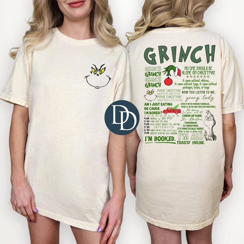 OVERSIZED Grnch Quotes With Pocket Accent *DTF Transfer*