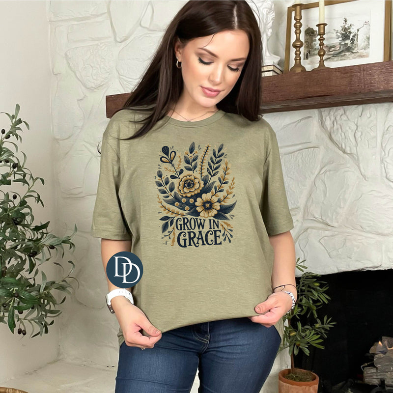 Grow In Grace Floral *DTF Transfer*