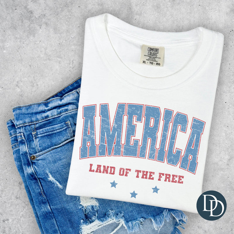 Distressed Land of the Free *Sublimation Print Transfer*