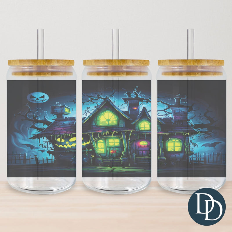 Haunted House Tumbler Print *Sublimation Print Transfer*