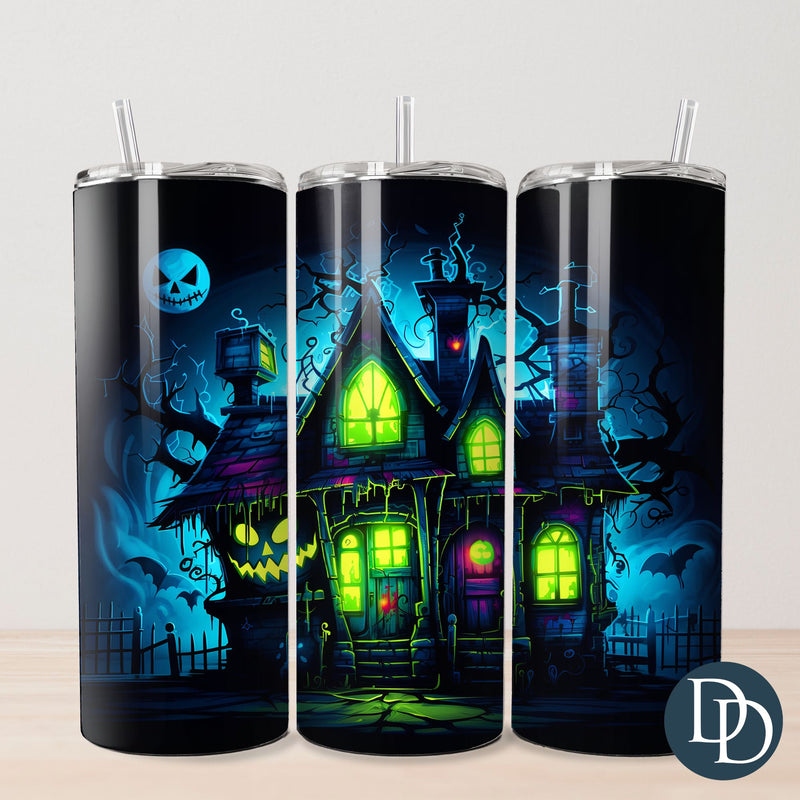 Haunted House Tumbler Print *Sublimation Print Transfer*