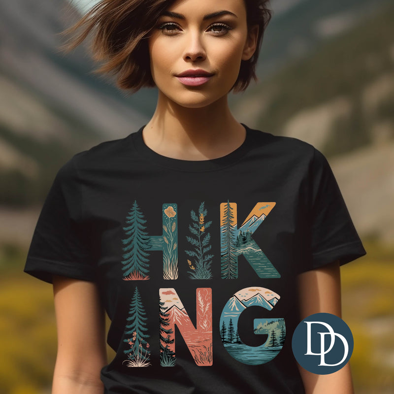 Hiking Trees Scene Knock Out *DTF Transfer*