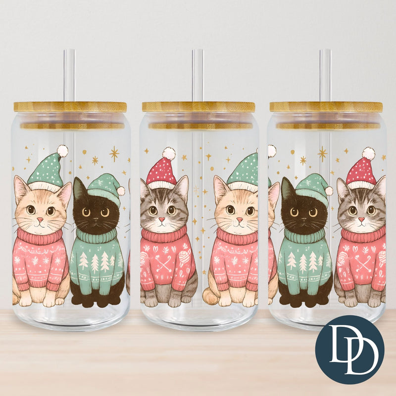 Holiday Sweater Kitties *UV DTF Cup Wrap*