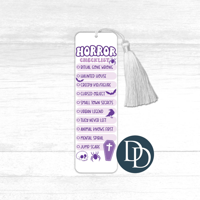 Horror Check List *UV DTF Bookmark Decal*