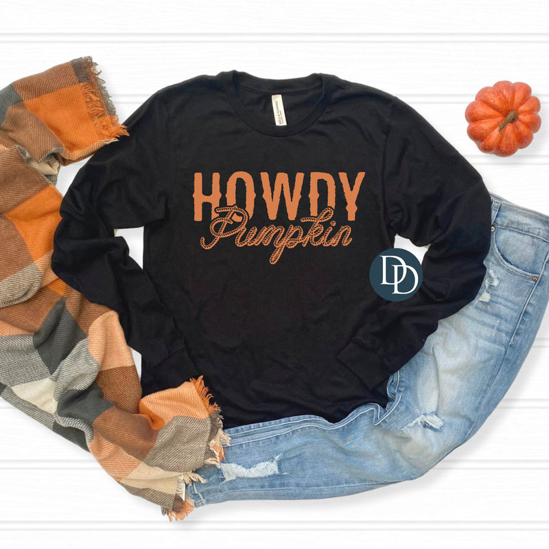 Howdy Pumpkin (Bright Orange Ink) *Screen Print Transfer*