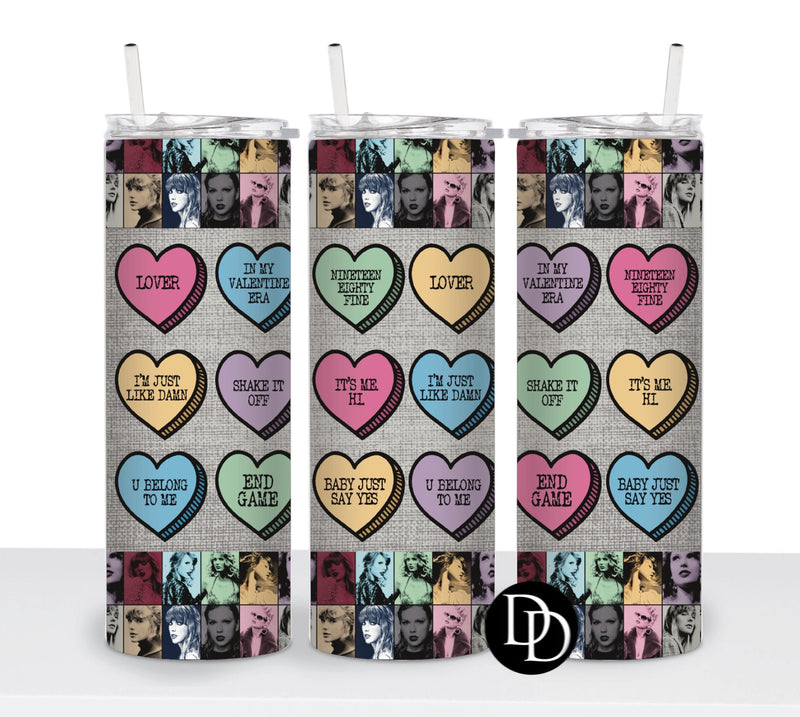 Taylor Collage Candy Hearts *Sublimation Print Transfer*