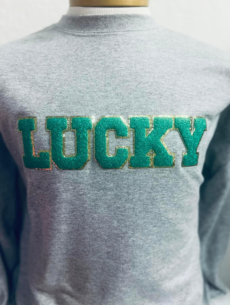 LUCKY (block letters) *Chenille Patch*