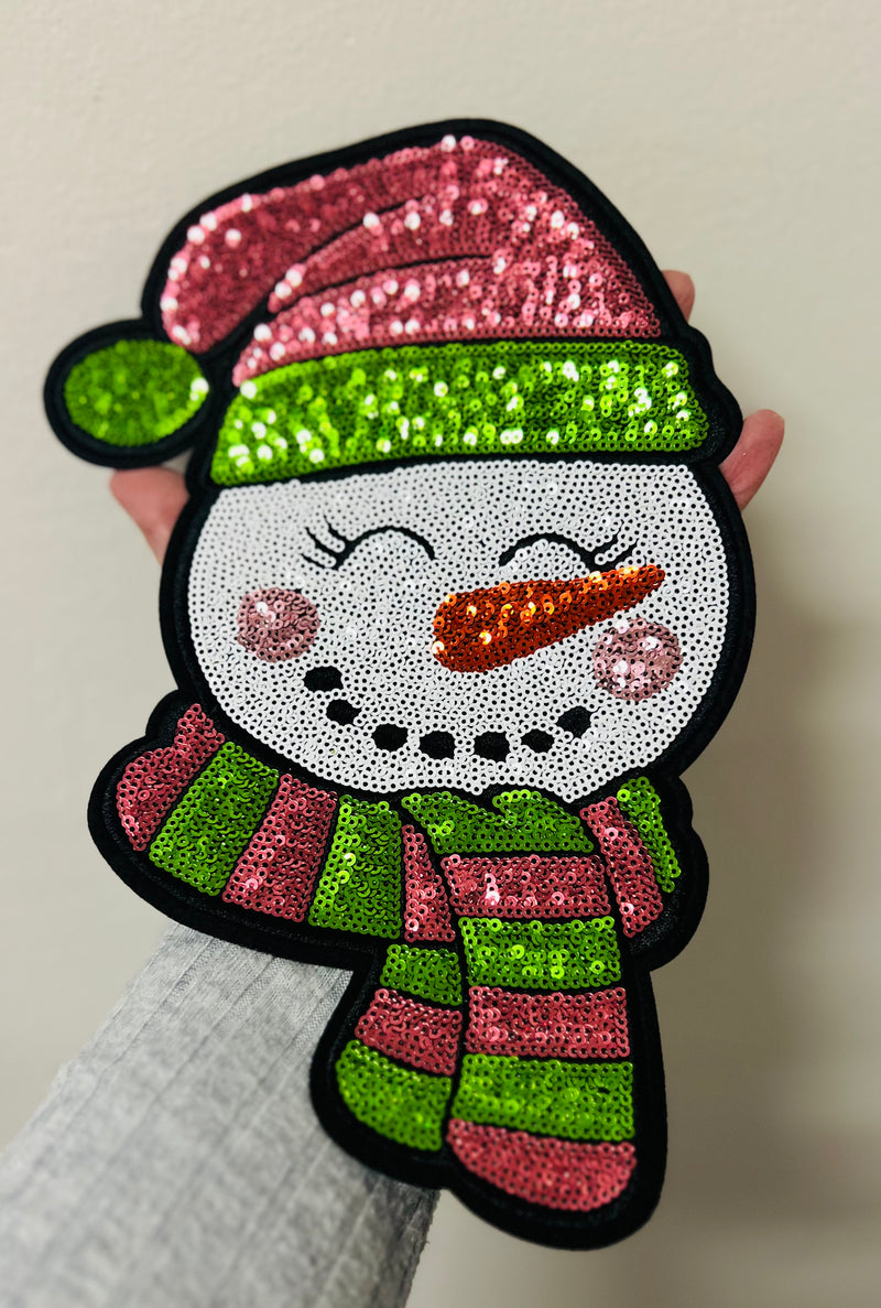 Snowman Head *Sequin Patch*