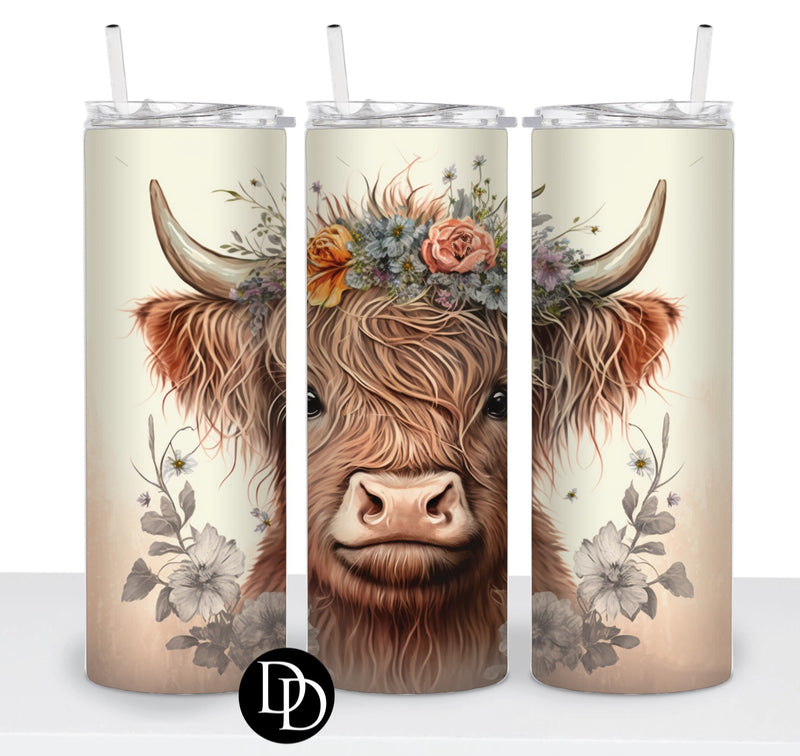 Simple Highland Cow *Sublimation Print Transfer*