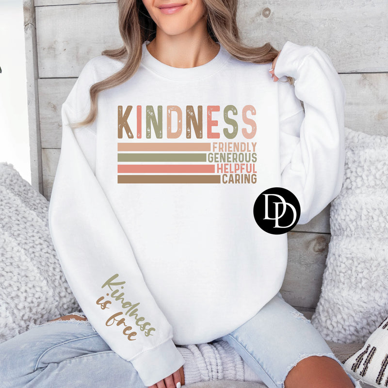 Kindness Words With Sleeve Accent *Sublimation Print Transfer*