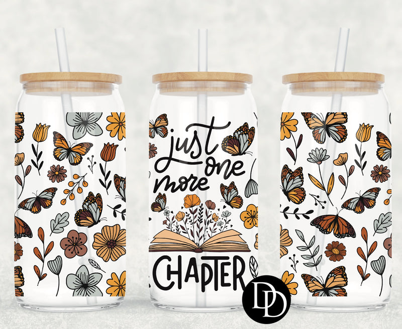 Butterflies & Flowers Just One More Chapter UV DTF Cup Wrap
