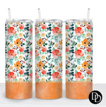 Orange Floral *Sublimation Print Transfer*