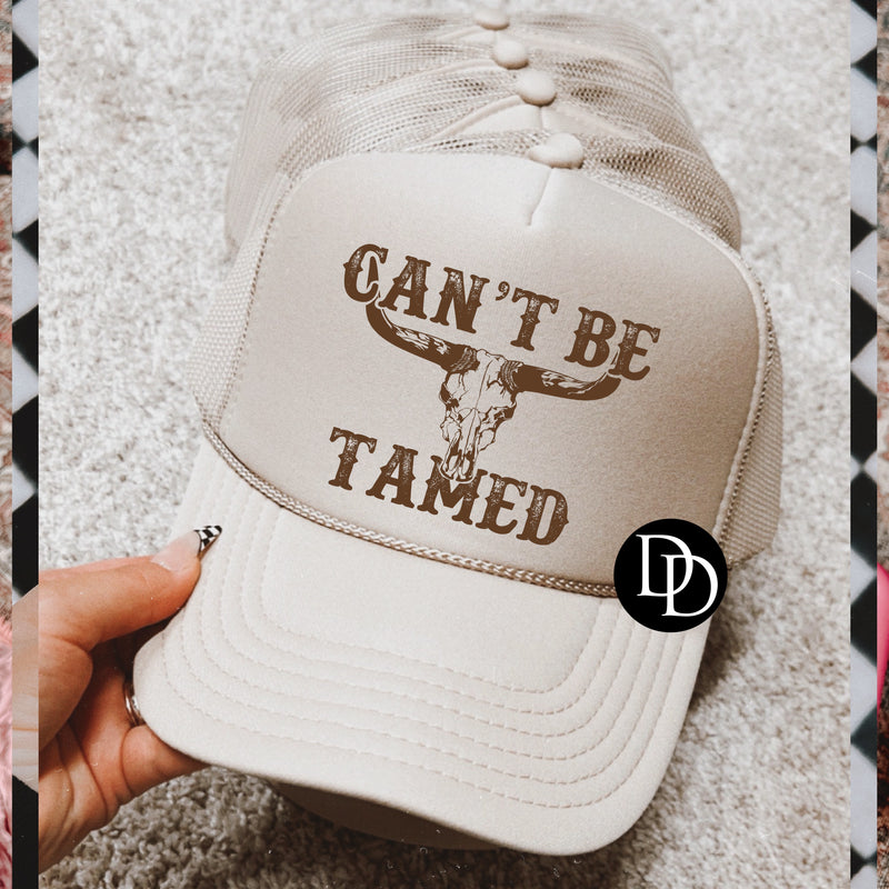 Can’t Be Tamed Bull Head Brown Ink *DTF Transfer*