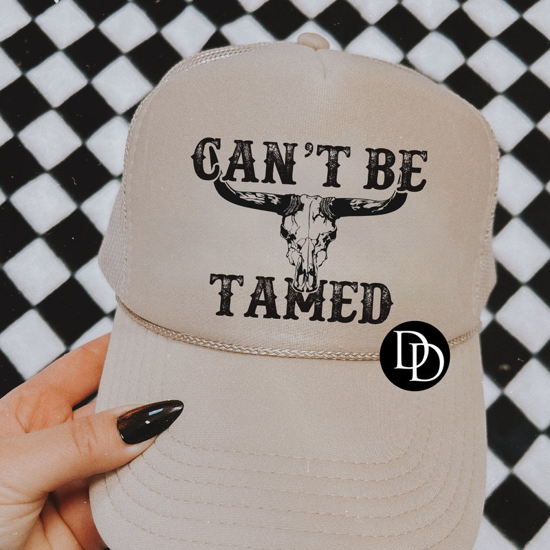 Can’t Be Tamed Bull Head Black Ink *DTF Transfer*