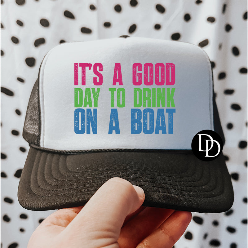 Multicolor Drink On A Boat *DTF Transfer*