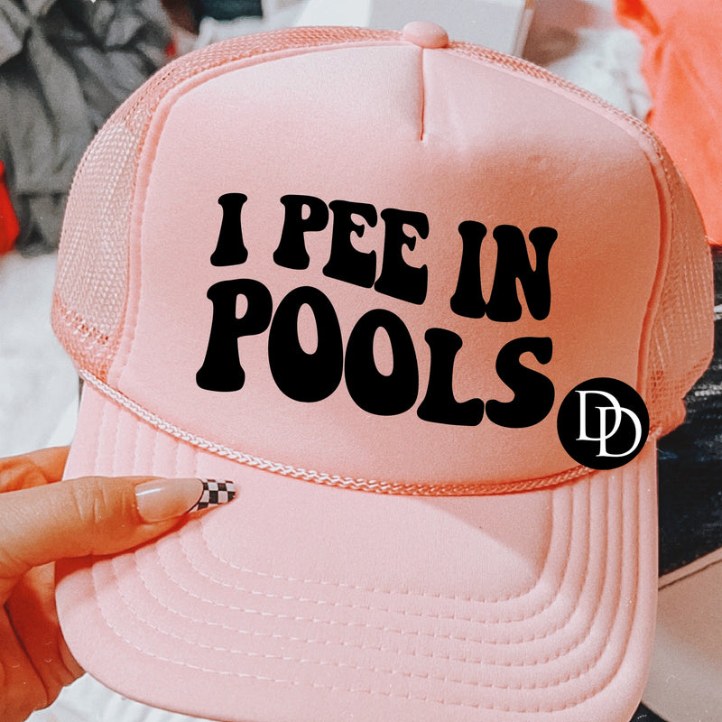I Pee In Pools Black *DTF Transfer*