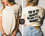 Live In The Moment With Pocket Accent (Black Ink) *Screen Print Transfer*