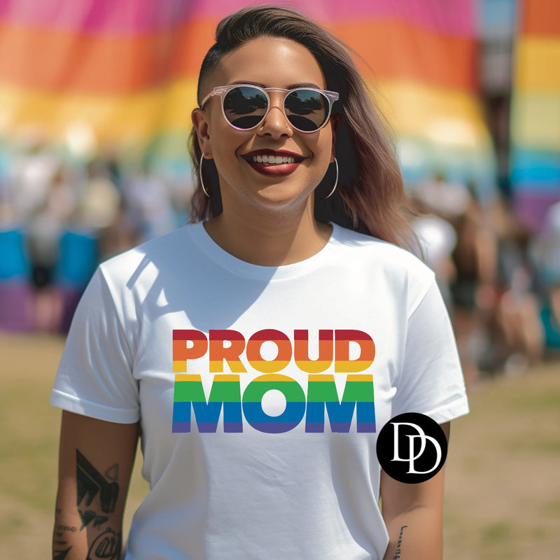 Rainbow Proud Mom *DTF Transfer*