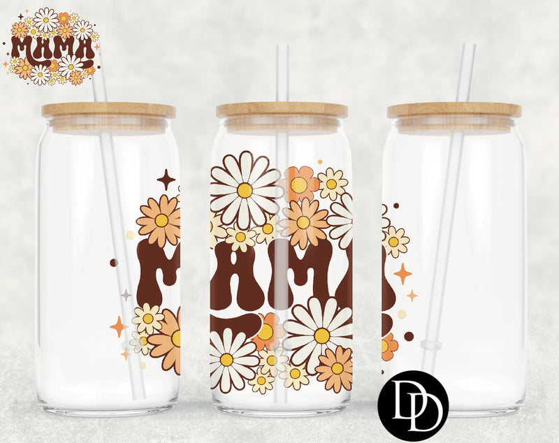 Mama Neutral Flowers UV DTF Decal