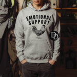 Emotional Support Oversized  (Black Ink) - NOT RESTOCKING - *Screen Print Transfer*