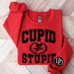 Cupid Is Stupid (Black Ink) *Screen Print Transfer*