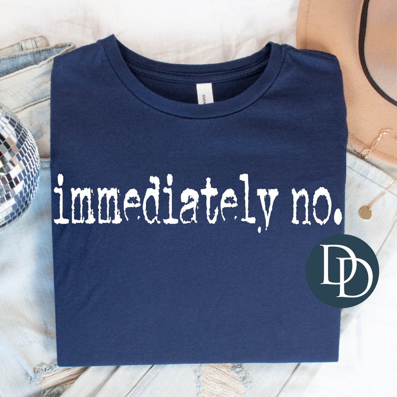 OVERSIZED Immediately No Typo with Hat Print (White Ink) *Screen Print Transfer*