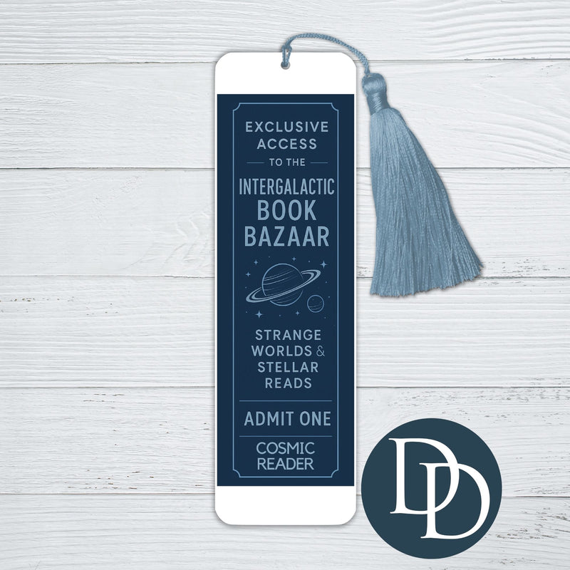 Intergalactic Book Bazaar *UV DTF Bookmark Decal*