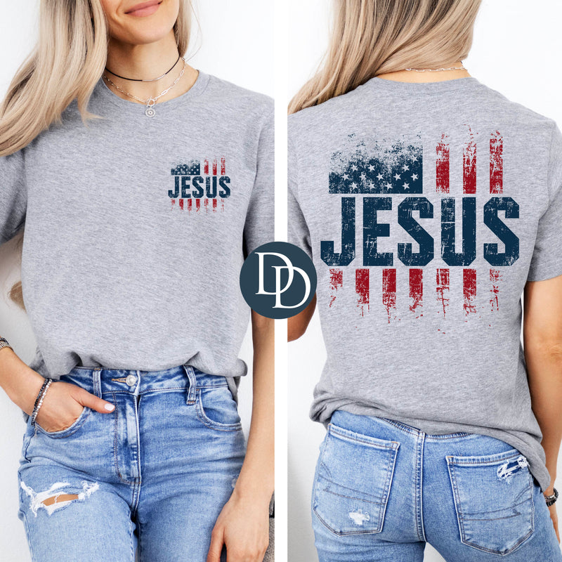 OVERSIZED Jesus American Flag with Pocket *DTF Transfer*