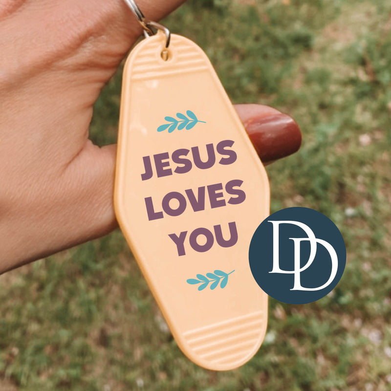 Jesus Loves You *Motel Keychain UV DTF Decal*