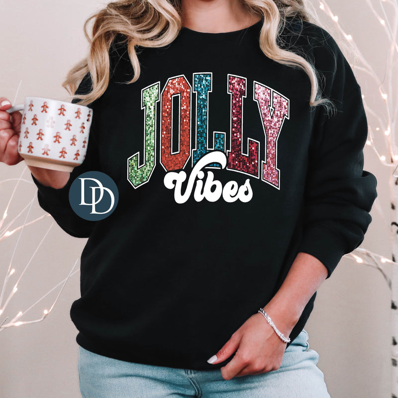 Jolly Vibes Faux Sequin *DTF Transfer*