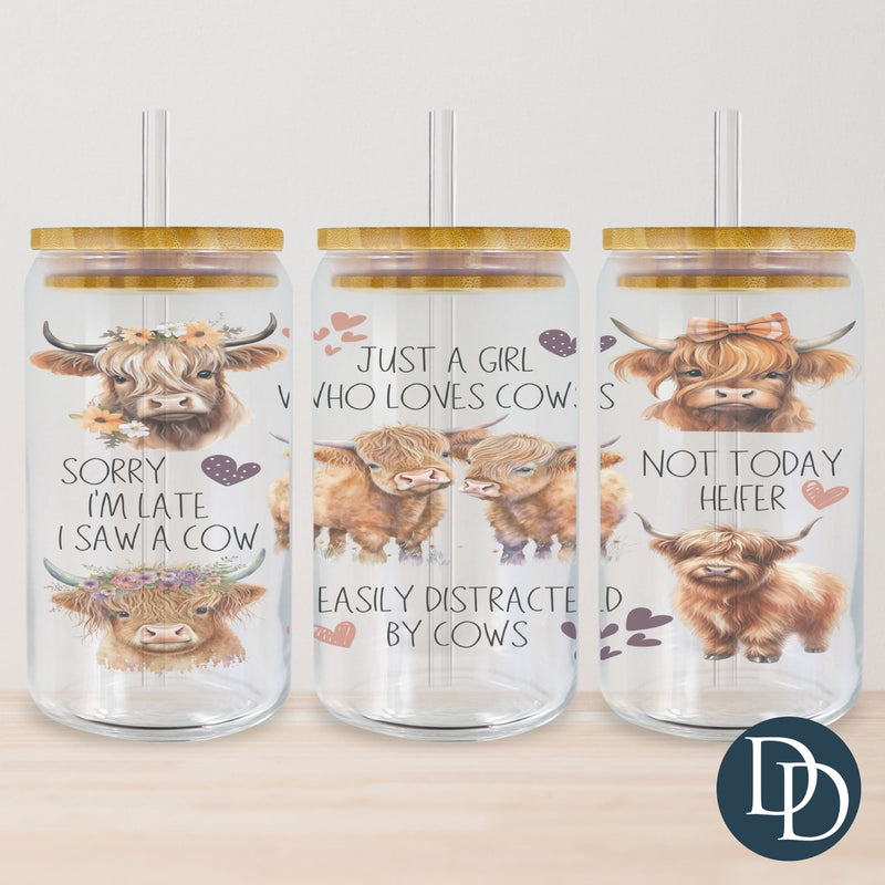 Just A Girl Who Loves Cows Tumbler Print *Sublimation Print Transfer*